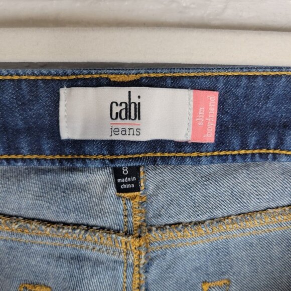 Cabi Jeans Women's Size 8 Jeans Slim Boyfriend Distressed - Picture 5 of 6